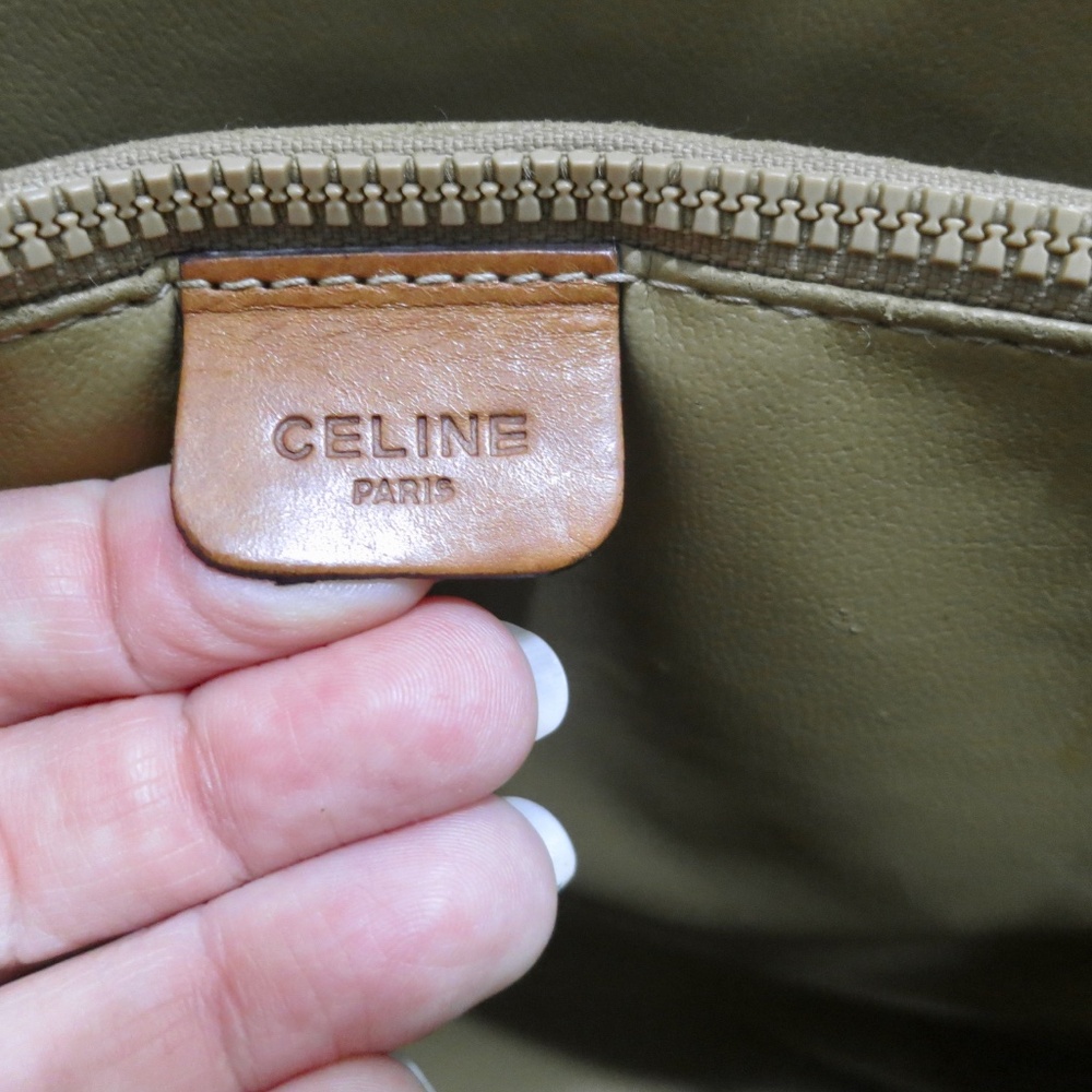 Celine Macadam Tote with COA Size Medium Vintage Circa 1970-80 - Picture 5 of 16